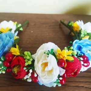 Ukrainian wreath with wildflowers. Accessory. Ukrainian vinok Ukrainian gift. Hoop for a girl. Flower crown. Headpiece for women.