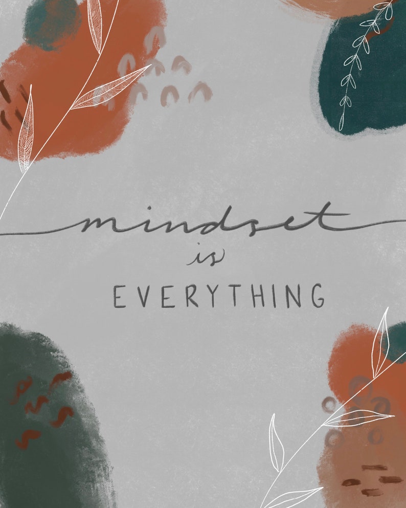 Mindset is Everything Digital Print Download | Etsy