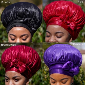 XL Double Layered Bonnet, Headwrap, Puff Wrap, Multiple Colors