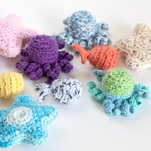 Sea Creatures Crochet Cat Toy Pack