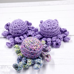 Crochet Octopus Cat Toy With Rattle (catnip free)