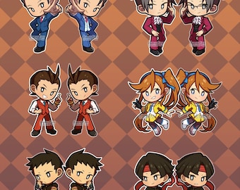 IN STOCK Expert Lawyer Acrylic Charms 01 | Unofficial Fan Merch | Phoenix, Miles, Apollo , Athena, Ryunosuke, Kazuma
