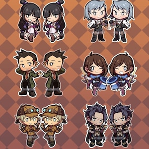 IN STOCK Expert Lawyer Acrylic Charms 02 Unofficial Fan Merch Maya Fey, Franziska von Karma, Trucy, Gumshoe, Herlock, Barok van Zieks All 6 Characters