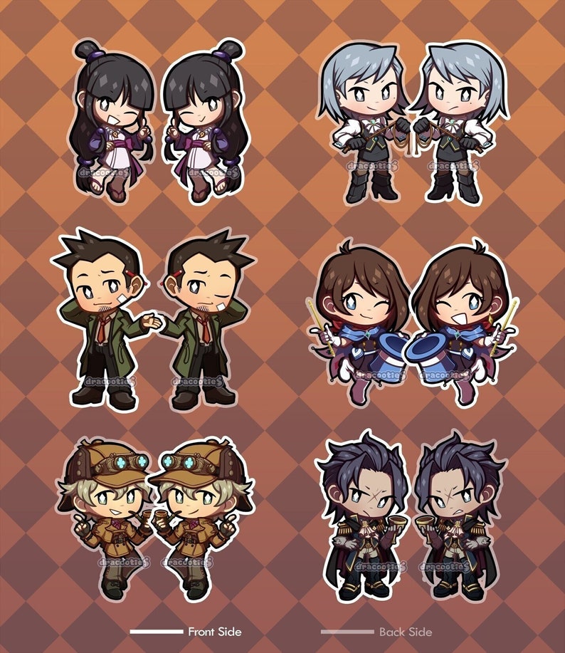 IN STOCK Expert Lawyer Acrylic Charms 02 Unofficial Fan Merch Maya Fey, Franziska von Karma, Trucy, Gumshoe, Herlock, Barok van Zieks All 6 Characters