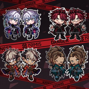 IN STOCK -ARMIS- Acrylic Charms | Unofficial Fan Merch | Octavio, Jurard T Rexford, Crimzon Ruze, Goldbullet