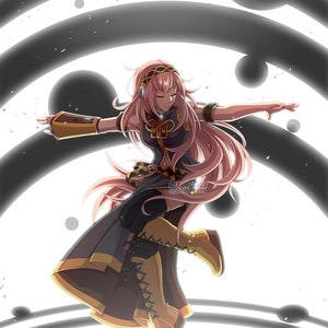 Megurine Luka Double Lariat Poster Print | Unofficial Fan Merch