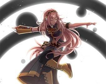 Megurine Luka Double Lariat Poster Print | Unofficial Fan Merch