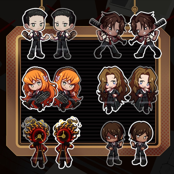 IN STOCK Limbus Company Acrylic Charms Set 02 | Unofficial Fan Merch | Meursault, Heathcliff, Ishmael, Rodion, Dante, Outis