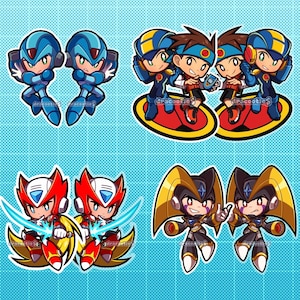 FORTE NUEVOS amuletos de Megaman / Mercancía no oficial para fans / X, Zero, Forte / Bass, Battle Network