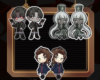 IN MAGAZZINO Set di ciondoli in acrilico Limbus Company 03 / Merchandising non ufficiale per i fan / Vergilius, Charon, Hermann