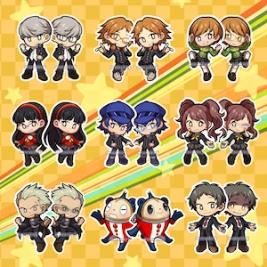 PRE-ORDER Persona 4 Acrylic Charms Set | Unofficial Fan Merch |