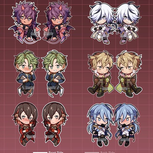 RESTOCKED Nu Carnival Acrylic Charms | Unofficial Fan Merch | Morvay, Blade, Olivine, Quincy, Yakumo, Edmond