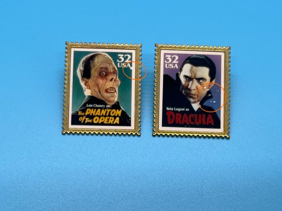 1997 USPS Classic Monster Stamp Pins (Set of 5) - image 3