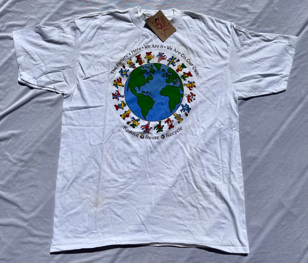 1992 Vintage Grateful Dead Reduce Reuse Recycle Jerry Bear Earth Tshirt ...