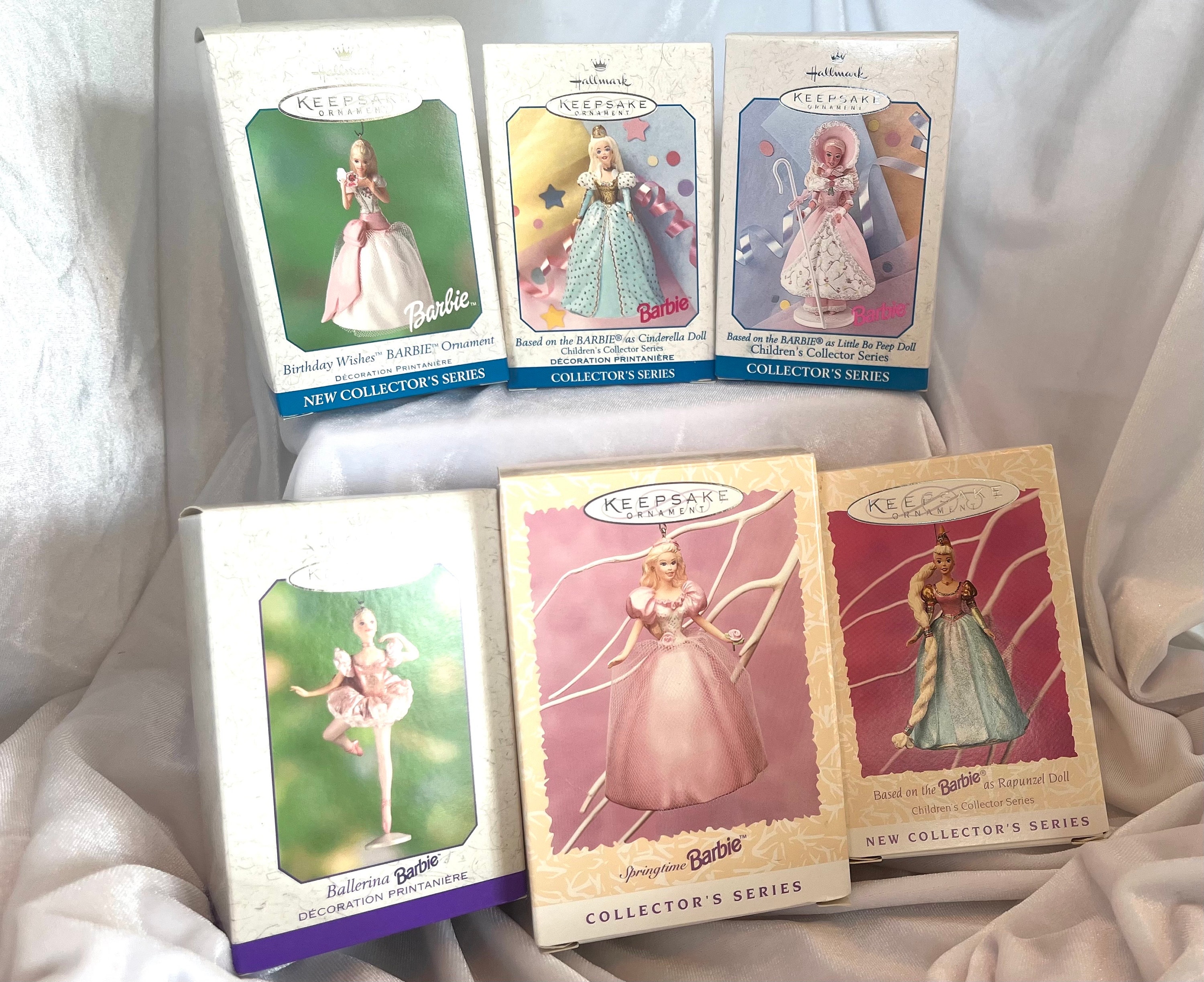 Barbie Hallmark Keepsake Ornaments 1996-2001 birthday, Ballerina, Little Bo  Peep, Rapunzel, Cinderella, Springtime Sold Individually 