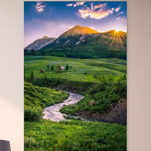 Crested Butte Colorado Landscape Print: Rocky Mountain Sunrise