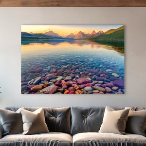 Glacier National Park Lake McDonald Sunset, Montana Wall Art, Landscape Photography Prints, National Park Art Print, Professional Photo