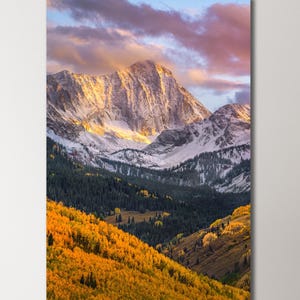 Capitol Peak Autumn Aspen Forest Photo - Colorado Wall Art - Rocky Mountain Landscape Print