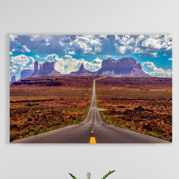 Monument Valley Wall Art - Southwest Decor Photo, Forrest Gump Point, Fine Art Print, Desert Road Picture, Landscape Photography