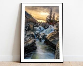 Roaring Fork River Sunrise Photo - The Grottos trail Aspen Colorado - Landscape Photography - Canvas, Giclee and Metal Prints