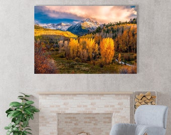 Mount Sneffels in the San Juan Mountains of Colorado Photo - Autumn Landscape Photography Giclee Prints - Fall Colors Aspen Forest Wall Art