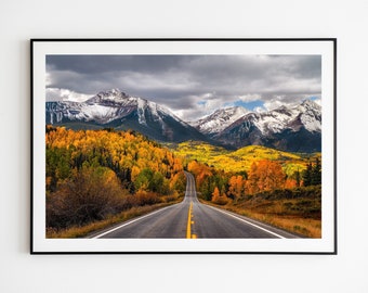 San Juan Mountains Highway Photo - Telluride Colorado Picture - Landscape Photography Prints - Travel Lover Gift Idea