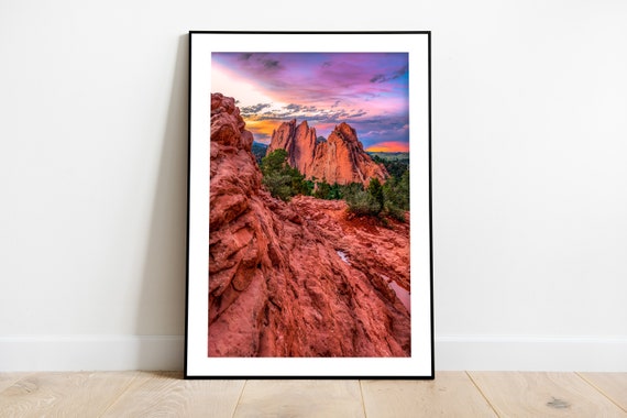 Garden of the Gods Wall Art Sunset Picture Colorado Springs Fine Art Print Home Wall Decor Colorado Photography Colorado Photo - Etsy