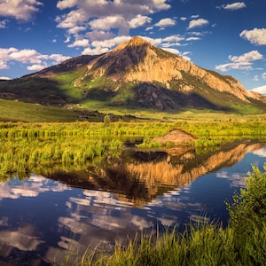 Crested Butte Mountain Reflection Photo: Colorado Landscape Art