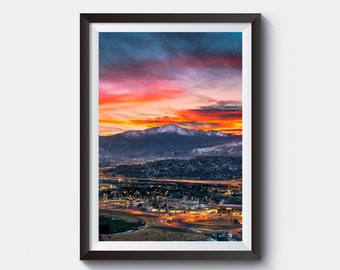 Sunset Over Pikes Peak - Colorado Springs Photo - Colorado Wall Art - Fine Art Photography Prints - Landscape Photography by Daniel Forster