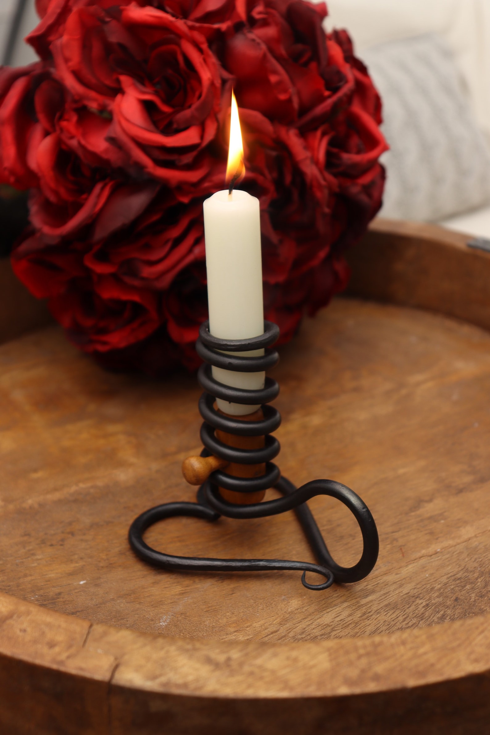 Courting Candle Holder Hand With Heart Base Handmade Etsy Canada