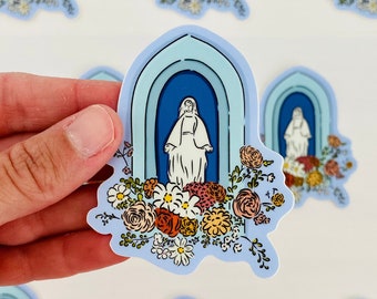 Catholic Saint Sticker - Immaculate Heart of Mary - Holy Ghost  - Christmas Stocking Vinyl Catholic Sticker