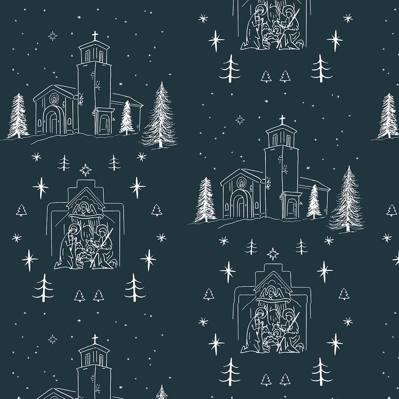 5 Wrapping Paper Sheets Christian Catholic Christmas Wrapping Paper