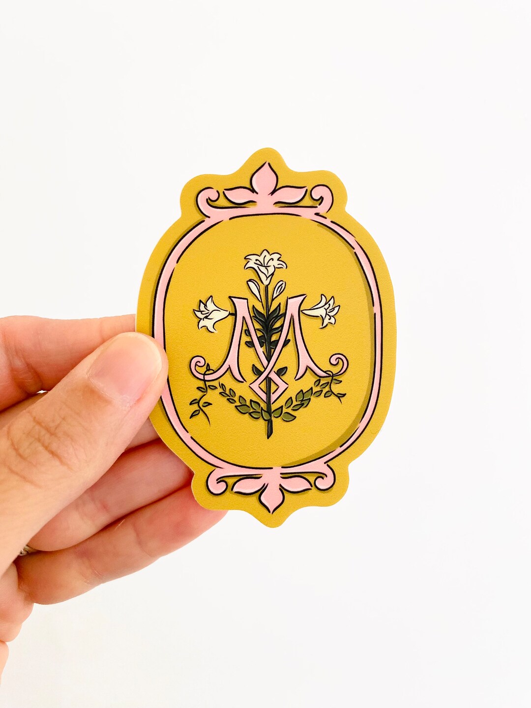 Marian Emblem Sticker - Catholic Mary Vinyl Decal - Etsy