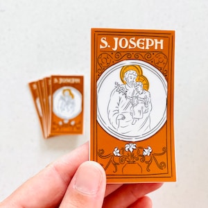 Catholic Saint Sticker - Saint Joseph Terror of Demons  - Christmas Stocking Vinyl Catholic Sticker
