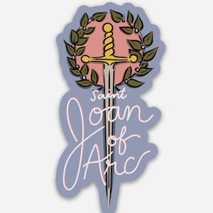 Catholic Sticker - Saint Joan of Arc - Christmas Stocking Vinyl Catholic Sticker