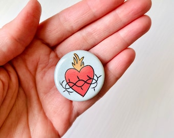 Sacred Heart Pin - Catholic Pin - Catholic Gift
