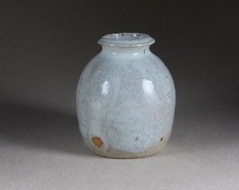 Jarrón, botella, cerámica cocida en horno de leña, 11 cm