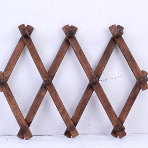 Vintage Wooden Folding Coat Hanger, Wall Hanging Hanger