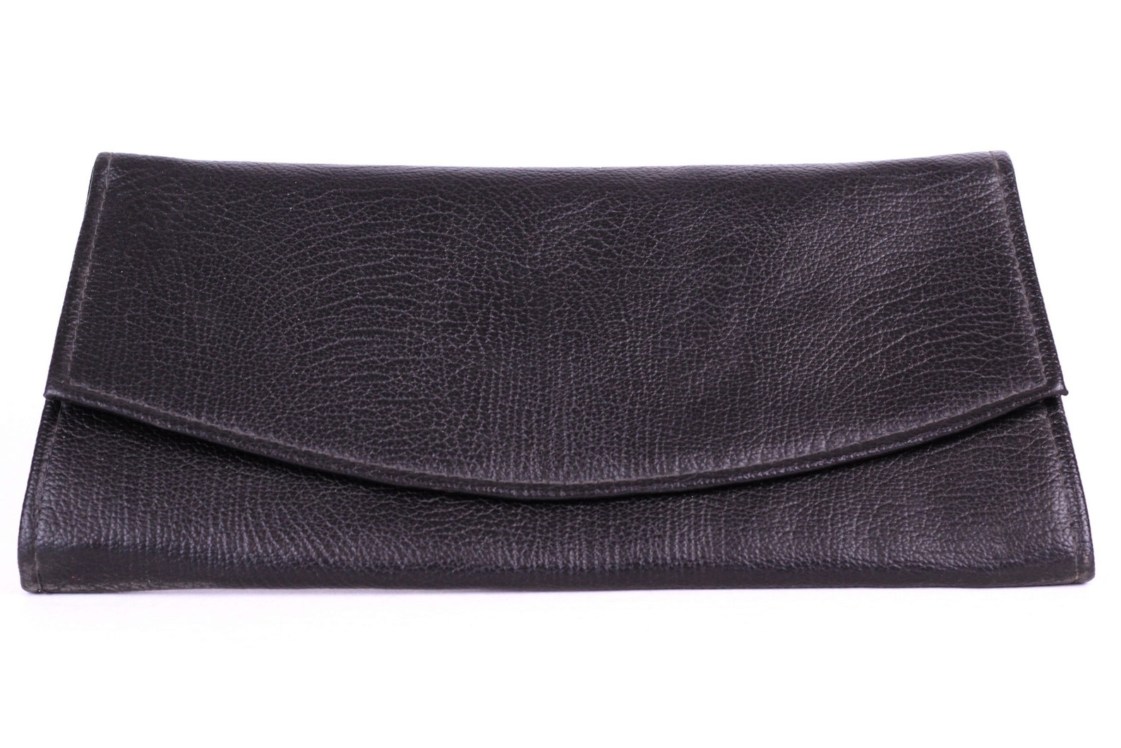 Vintage echtes Leder schwarz Handtasche Abend Geldbörse ...