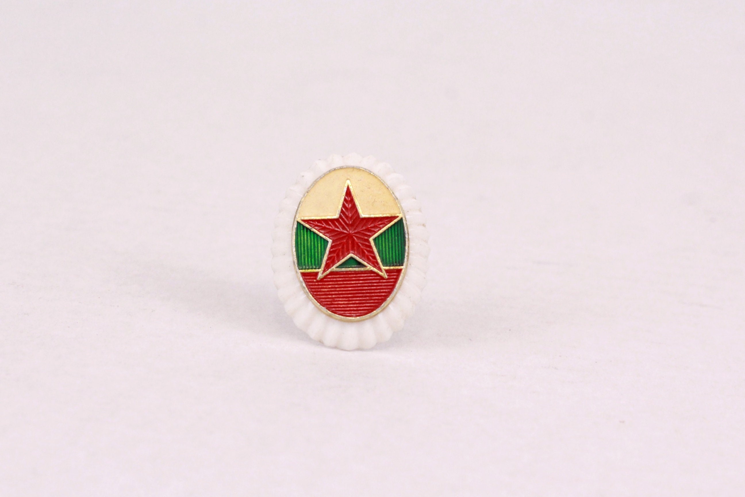 Spilla da bavero vintage Ussr rossa stella martello Spilla da bavero vintage Ussr rossa stella martello