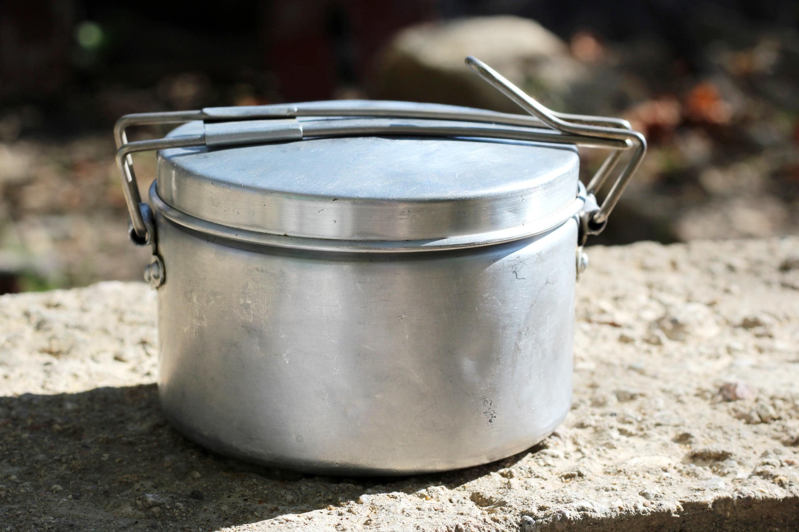 Vintage Mess Kit Army, Aluminum Saucepan/ Plate, Military Lunch
