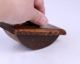 1940s Rockige Tintenunterlage: Vintage Holz Schreibtischunterlage