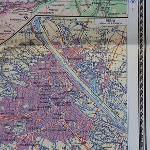 Vintage Austria Geographical Map, 1970's,Printed in USSR image 5