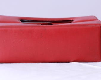 Porta cassette vintage rosso: borsa portaoggetti anni '80