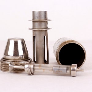 Vintage Syringe Container, Autoclave Sterilizer, Medical Device, Medical Container, Sterilizer
