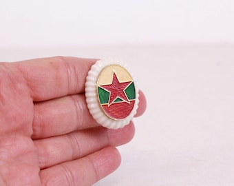 Vintage Sovjet-sterspeld voor militaire hoed