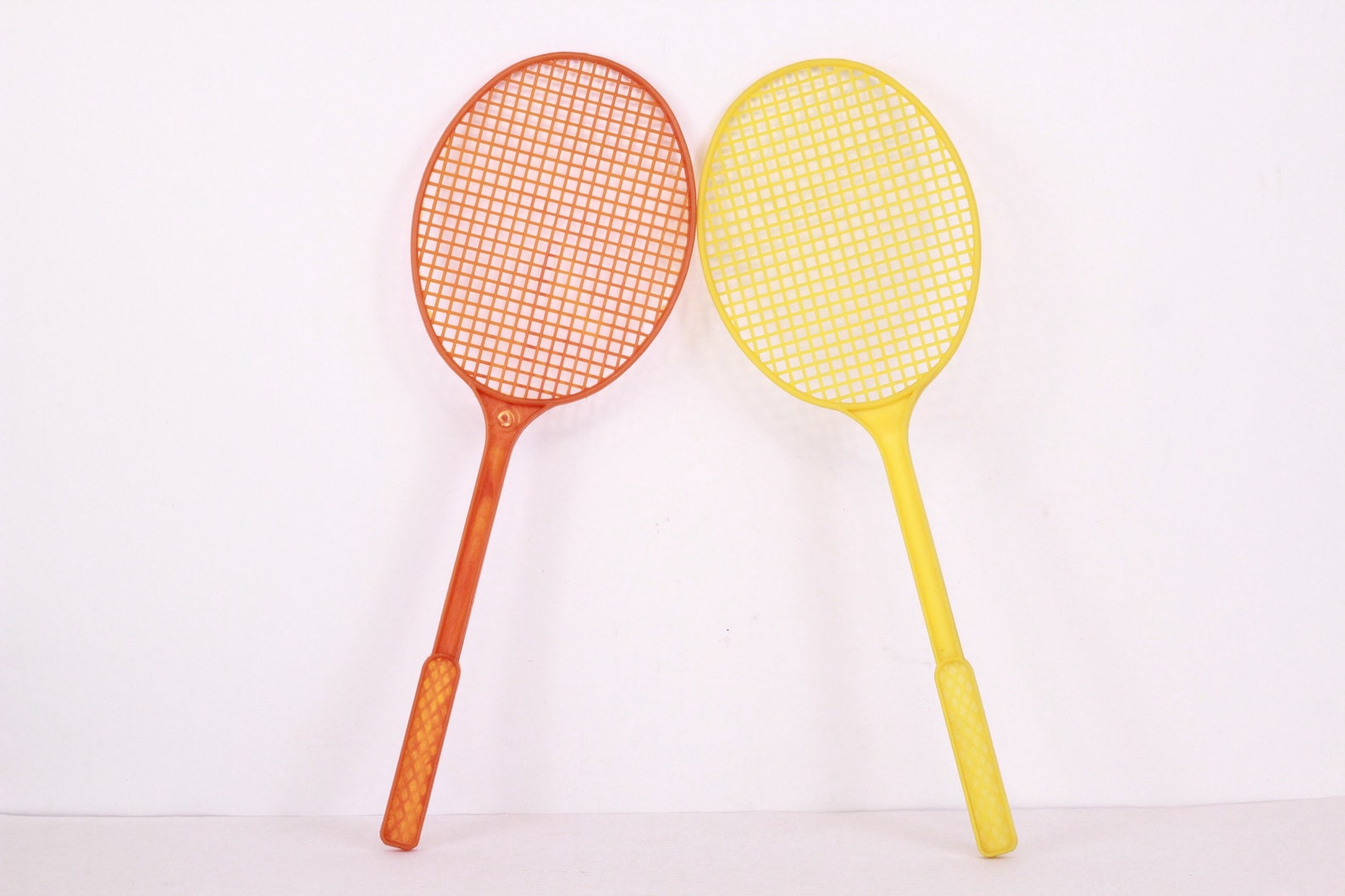 Vintage Plastic Badminton Rackets Red/ Yellow Retro Small Etsy