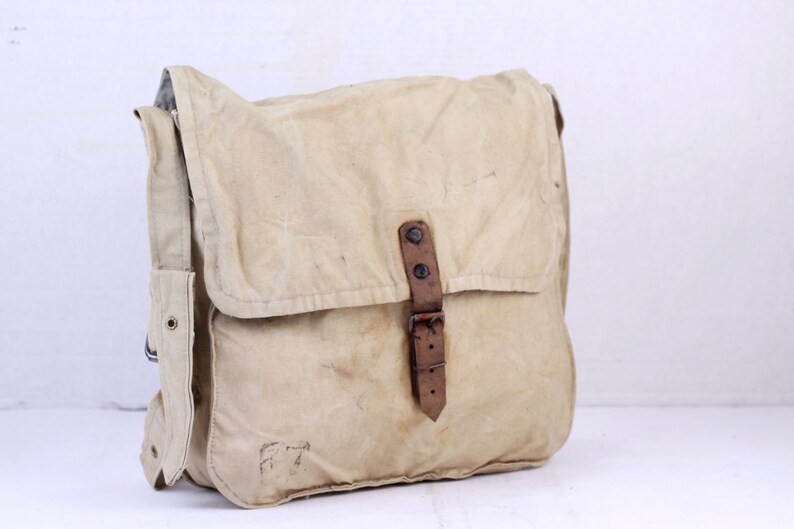 Vintage Canvas Military Bag Army Khaki Bag Hiking Bag Etsy