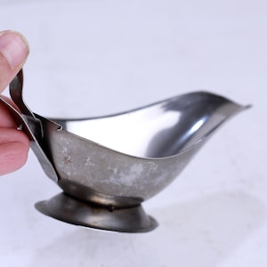 Vintage French Stainless Steel Gravy Boat