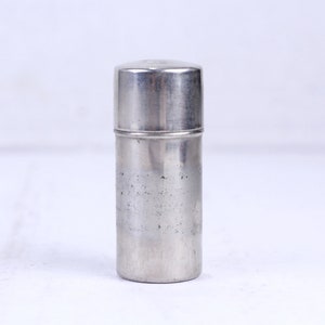 Travel Kit Part, Vintage Chrome Cylinder for Cotton, Tourist Chrome Cylinder, Travel Kit Part, Berber Shaving Tool